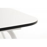 "Верона" журнальный стол из HPL 120х65, H40, каркас белый муар, цвет столешницы "молочный"