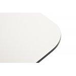 "Верона" журнальный стол из HPL 120х65, H40, каркас белый муар, цвет столешницы "молочный"