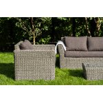 "Капучино" лаунж-зона из искусственного ротанга (гиацинт), цвет серый