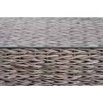 "Капучино" лаунж-зона из искусственного ротанга (гиацинт), цвет серый