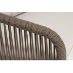 "Канны" правый модуль плетеный из роупа, каркас алюминий коричневый (RAL8016) муар, роуп коричневый круглый, ткань бежевая 15052