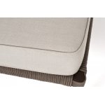 "Канны" правый модуль плетеный из роупа, каркас алюминий коричневый (RAL8016) муар, роуп коричневый круглый, ткань бежевая 15052