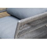 "Лугано" лаунж-зона 5-местная плетеная из роупа (веревки), каркас алюминиевый темно-серый, роуп темно-серый