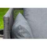 "Лугано" лаунж-зона 5-местная плетеная из роупа (веревки), каркас алюминиевый темно-серый, роуп темно-серый