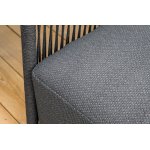 "Лугано" лаунж-зона 5-местная плетеная из роупа (веревки), каркас алюминиевый темно-серый, роуп темно-серый