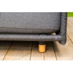 "Лугано" лаунж-зона 5-местная плетеная из роупа (веревки), каркас алюминиевый темно-серый, роуп темно-серый