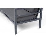 "Эстелья" диван 3-местный, каркас алюминий темно-серый (RAL7024) муар, ткань темно-серая 027