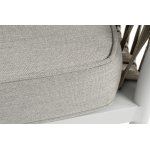 "Касабланка" диван модульный плетеный из роупа, каркас алюминий, роуп серо-коричневый 23мм, ткань бежевая 15052