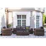 "Палермо" лаунж-зона из искусственного ротанга, цвет соломенный "Палермо" лаунж-зона из искусственного ротанга, цвет соломенный