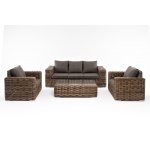 "Палермо" лаунж-зона из искусственного ротанга, цвет соломенный "Палермо" лаунж-зона из искусственного ротанга, цвет соломенный