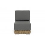 "Капри" модуль диванный прямой с подушками, цвет соломенный