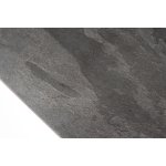 Каффе интерьерный стол из HPL квадратный 140х70см, цвет серый гранит, подстолье двойное черное чугун