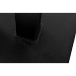 Каффе интерьерный стол из HPL квадратный 140х70см, цвет серый гранит, подстолье двойное черное чугун