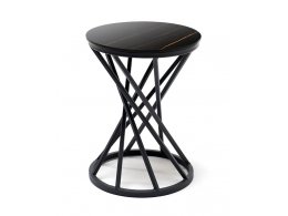 "Сантьяго" журнальный стол из HPL круглый Ø40 H55, каркас из стали темно-серый (RAL 7024), цвет столешницы "черный мрамор" "Сантьяго" журнальный стол из HPL круглый Ø40 H55, каркас из стали темно-серый (RAL 7024), цвет столешницы "черный мрамор"