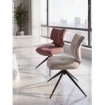 Стул ДЕЛИ (DELI) 360 град, цвет БРУСНИЧНЫЙ H300126-9 , ткань / ЧЕРНЫЙ каркас, ®DISAUR Стул ДЕЛИ (DELI) 360 град, цвет БРУСНИЧНЫЙ H300126-9 , ткань / ЧЕРНЫЙ каркас, ®DISAUR