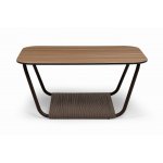 "Гранада" журнальный стол 90х60см из HPL, цвет "дуб"