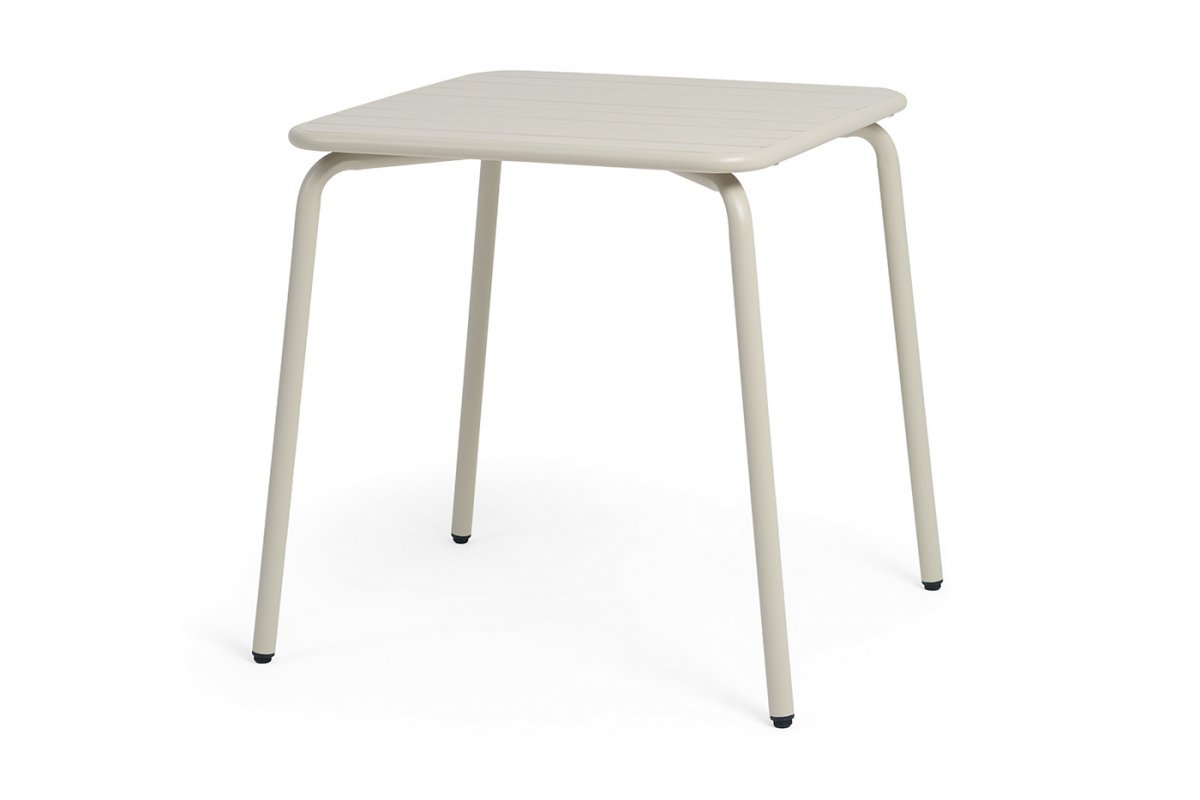 "Гелиос" стальной квадратный стол 70х70см, цвет бежевый