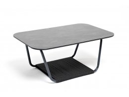 "Гранада" журнальный стол 90х60см из HPL, цвет "серый гранит", каркас темно-серый (RAL7024) муар, роуп темно-серый круглый "Гранада" журнальный стол 90х60см из HPL, цвет "серый гранит", каркас темно-серый (RAL7024) муар, роуп темно-серый круглый