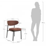 Стул Lucas 2 терракотовый шенилл с чёрными ножками