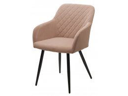 Стул BRANDY 505-4 Латте, велюр беспальчиковый / черный каркас, М-City
