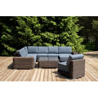 "Капри" трансформирующаяся лаунж-зона из искусственного ротанга, цвет коричневый