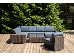 "Капри" трансформирующаяся лаунж-зона из искусственного ротанга, цвет коричневый "Капри" трансформирующаяся лаунж-зона из искусственного ротанга, цвет коричневый