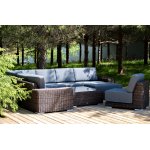 "Капри" трансформирующаяся лаунж-зона из искусственного ротанга, цвет коричневый