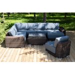 "Капри" трансформирующаяся лаунж-зона из искусственного ротанга, цвет коричневый