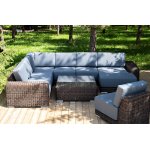 "Капри" трансформирующаяся лаунж-зона из искусственного ротанга, цвет коричневый