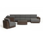 "Капри" трансформирующаяся лаунж-зона из искусственного ротанга, цвет коричневый