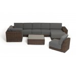 "Капри" трансформирующаяся лаунж-зона из искусственного ротанга, цвет коричневый