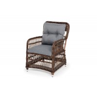 "Цесена" кресло плетеное из искусственного ротанга, цвет коричневый