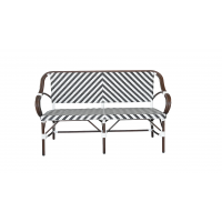 "Кабри" диван двухместный плетенный из искусственного ротанга, цвет черно-белый