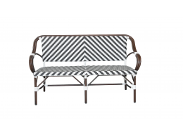 "Кабри" диван двухместный плетенный из искусственного ротанга, цвет черно-белый "Кабри" диван двухместный плетенный из искусственного ротанга, цвет черно-белый