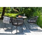 "Конте" интерьерный стол из HPL 70x70см, цвет "серый гранит"