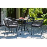 "Конте" интерьерный стол из HPL 70x70см, цвет "серый гранит"