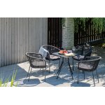 "Конте" интерьерный стол из HPL 70x70см, цвет "серый гранит"