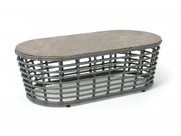 "Валенсия" журнальный столик из искусственного ротанга, цвет серый "Валенсия" журнальный столик из искусственного ротанга, цвет серый