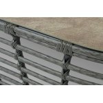 "Валенсия" журнальный столик из искусственного ротанга, цвет серый