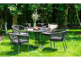 "Диего" обеденная группа на 4 персоны со стульями "Марсель", столешница "серый гранит" "Диего" обеденная группа на 4 персоны со стульями "Марсель", столешница "серый гранит"