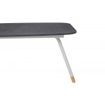 "Верона" журнальный стол из HPL 120х65, H40, каркас светло-серый (RAL 7035) муар, цвет столешницы "серый гранит"