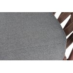 "Диего" кресло плетеное из роупа, каркас алюминий коричневый (RAL8016) муар, роуп коричневый круглый, ткань темно-серая 027