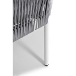 "Канны" угловой модуль плетеный из роупа, каркас алюминий белый муар, роуп светло-серый круглый, ткань светло-серая "Канны" угловой модуль плетеный из роупа, каркас алюминий белый муар, роуп светло-серый круглый, ткань светло-серая