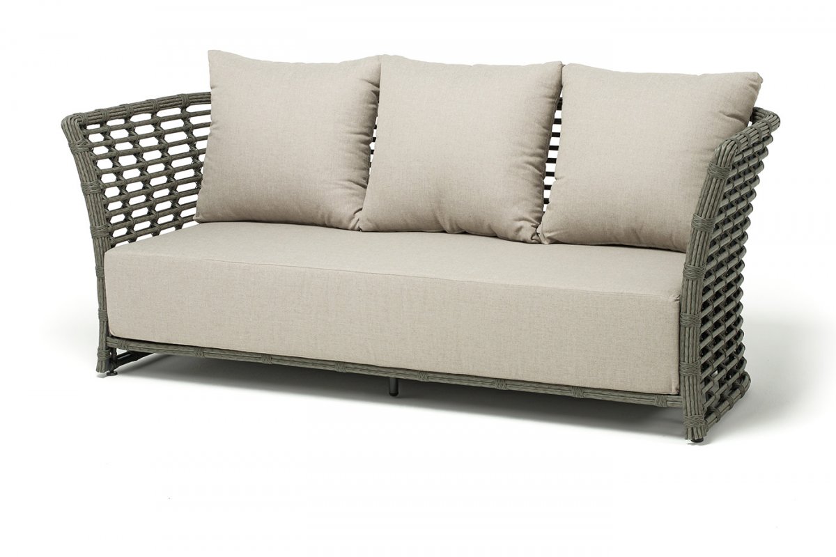 "Валенсия" диван из искусственного ротанга трехместный, цвет серый "Валенсия" диван из искусственного ротанга трехместный, цвет серый