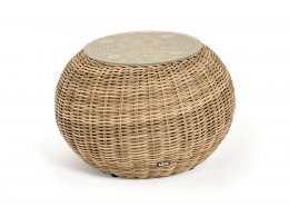 "Барселона" кофейный столик из искусственного ротанга, цвет соломенный