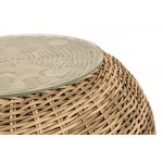 "Барселона" кофейный столик из искусственного ротанга, цвет соломенный