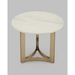 Журнальный столик Кассия 60*60 см светлая керамика