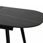 Стол Marble овальный раскладной 160-200х90х78см, чёрный мрамор Стол Marble овальный раскладной 160-200х90х78см, чёрный мрамор