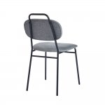 Стул MOLLY разборный черный каркас серое сиденье