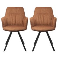 Комплект из 2-х стульев Grant терракотовый шенилл на поворотном механизме